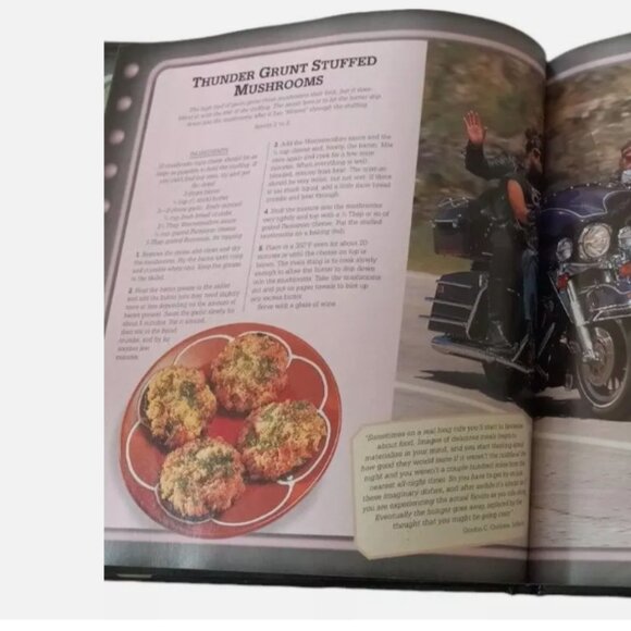 The Harley Biker's Cookbook Big Bites for Hungry Bikers Gift Idea Motorcycle BBQ - Picture 5 of 8